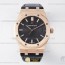 IP공장 오데마피게 로얄오크 15500 로즈골드금통 블랙다이얼 가죽스트랩 Royal Oak 41mm 15500 RG/LE Black IPF A4302