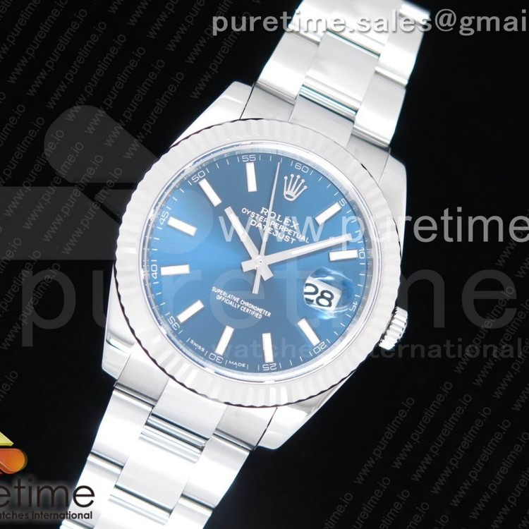 AR공장 롤렉스 데이저스트 41 스틸 블루다이얼 플루티드베젤 오이스터브레이슬릿 DateJust 41 126334 904L Steel Blue Dial on Oyster Bracelet A2824