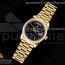 GM공장 롤렉스 데이데이트 36 옐로우골드 블랙다이얼 2836 Day Date 40 YG 904L Steel Fluted Bezel GMF 1:1 Best Edition Black Stick Dial on YG Bracelet A2836