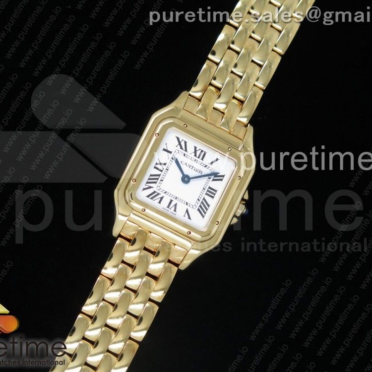 K11공장 까르띠에 팬더 레이디즈 27 옐로우골드금장 화이트다이얼 브레이슬릿 Panthère Secrete Ladies 27mm YG White Dial on YG Bracelet Ronda Quartz