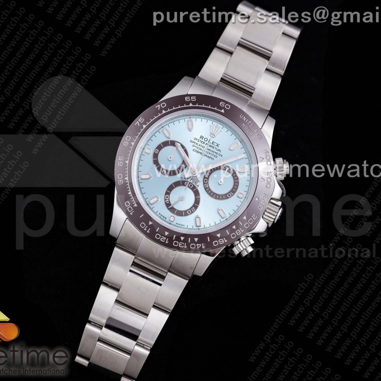 TW공장 아이스토나 4130 Daytona SS TWF Brown Ceramic Bezle Blue Dial on SS Brcelet A4130