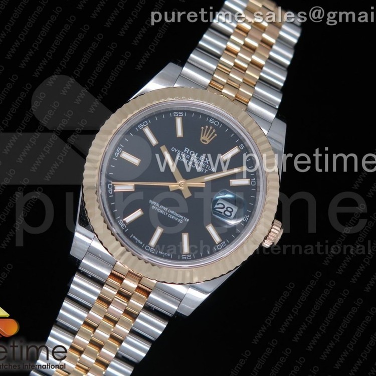 GM공장 롤렉스 데이저스트 41 포금 옐로우골드콤비 블랙다이얼 쥬빌레브레이슬릿 DateJust 41 126333 YG Wrapped Black Dial on SS/YG Jubilee Bracelet A2824