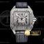 WW공장 산토스 45MM 3다이얼 가죽스트랩 Santos Triple 100 Mens XL SS/SS Triple Dial WWF