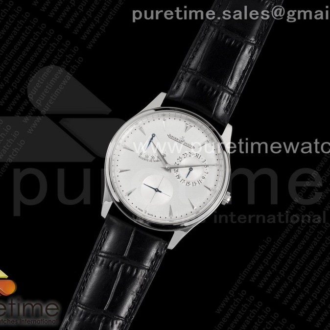 ZF공장 V3 마르쉐 실버다이얼 가죽스트랩 Master Ultra Thin Réserve de Marche SS ZF 1:1 Best Edition White Dial on Black Leather Strap A938 V3