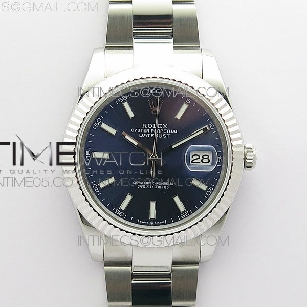 RO공장 롤렉스 데이저스트 41 블루다이얼 DateJust 41MM 126334 904L SS ROF 1:1 Best Edition Blue Dial Stick Markers on SS Oyster Bracelet A3235