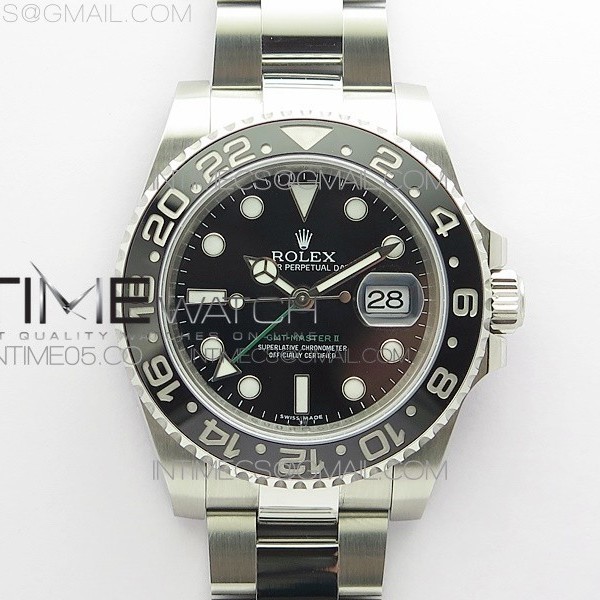 VR공장 V3 롤렉스 GMT마스터2 블랙 VR3186무브먼트 오이스터브레이슬릿 GMT-Master II 116710 LN Black Ceramic 904L Steel VRF 1:1 Best Edition VR3186 CHS V3 (Clean Factory Bezel)