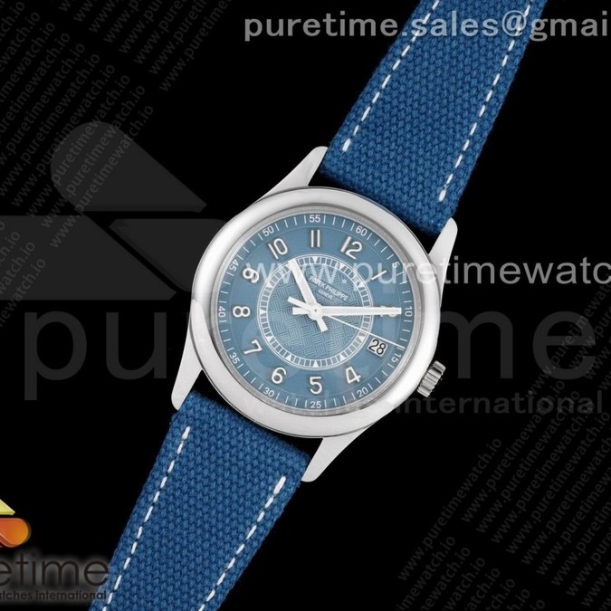 ZF공장 칼라트라바 블루다이얼 가죽스트랩 Calatrava 6007A-001 SS ZF 1:1 Best Edition Blue Dial on Blue Leather Strap A324CS