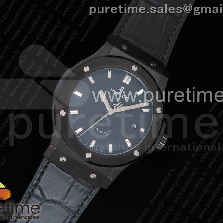 JJ공장 위블로 클래식퓨전42mm PVD블랙케이스 블랙다이얼 블랙거미스트랩 Classic Fusion 42mm PVD Black Dial on Black Gummy Strap A2892