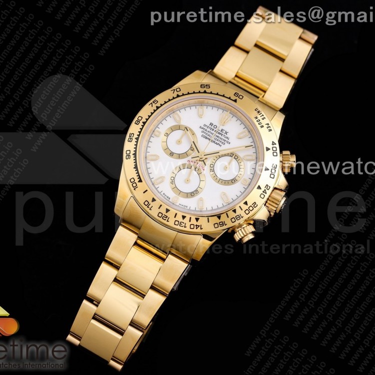 TW공장 롤렉스 데이토나 옐로우골드 금통 화이트다이얼 4130 Daytona YG TWF YG Bezle White Dial on YG Brcelet A4130