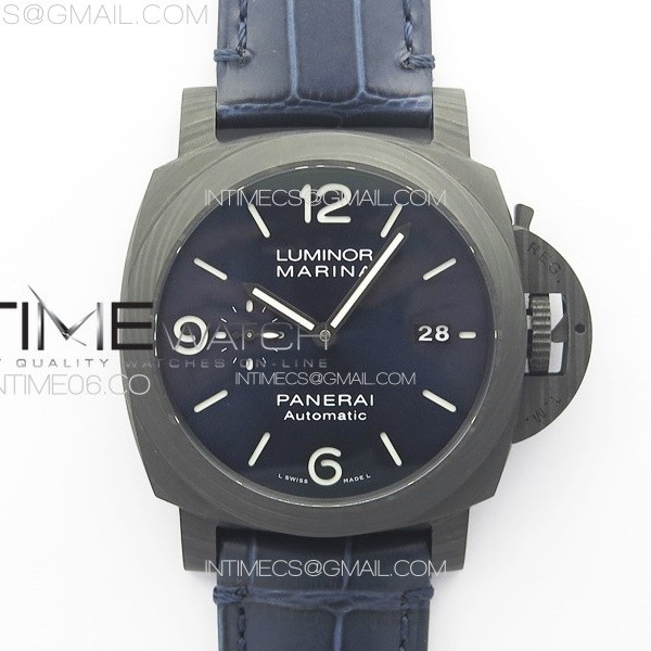 VS공장 파네라이 PAM1664 카보테크 블루다이얼 가죽스트랩 PAM1664 Carbotech VSF 1:1 Best Edition on Blue Leather Strap P.9010 Clone(SB)