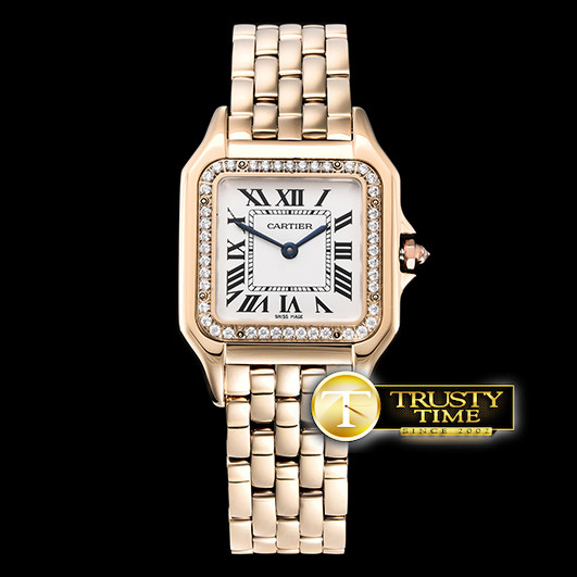 GF공장 까르띠에 팬더 로즈골드 금통 화이트다이얼 브레이슬릿 Panthere Secrete De Ladies Diam RG/RG GF Swiss Quartz