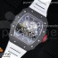 KV공장 V3 리차드밀 RM035-02 스켈레톤다이얼 러버스트랩 RM035-02 Solid Caseback Skeleton Dial Red on White Rubber Strap MIYOTA8215 V3