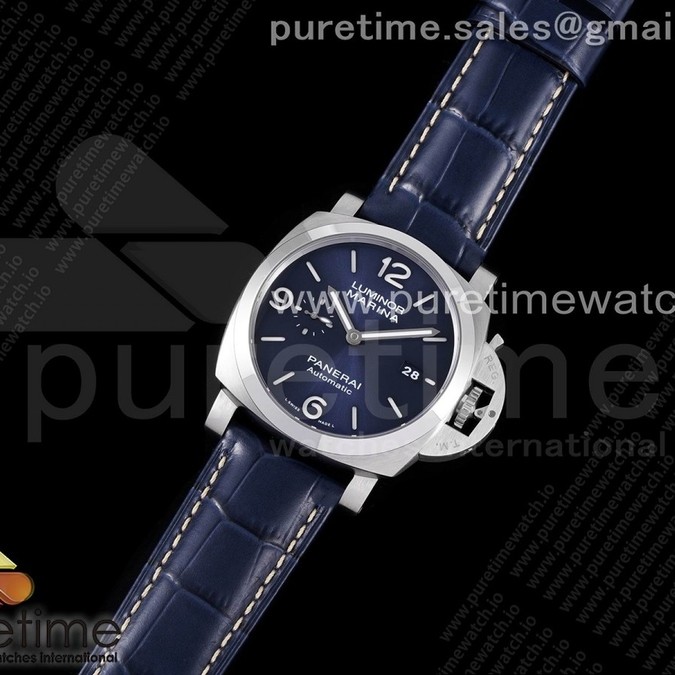 VS공장 파네라이 PAM1313 스틸 블루다이얼 가죽스트랩 PAM1313 VSF 1:1 Best Edition Blue Dial on Blue Leather Strap P.9010 Clone SB공장