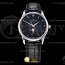 GF공장 V4 예거르쿨트르 마스터 울트라씬 문페이즈 스틸 블랙다이얼 가죽스트랩 Master Ultra Thin Moonphase SS/LE Black GF V4 MY9015