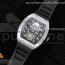 3K공장 리차드밀 RM001 투어빌론 스틸 블랙다이얼 러버스트랩 RM001 Tourbillon SS 3KF Best Edition Black Dial on Black Leather Strap
