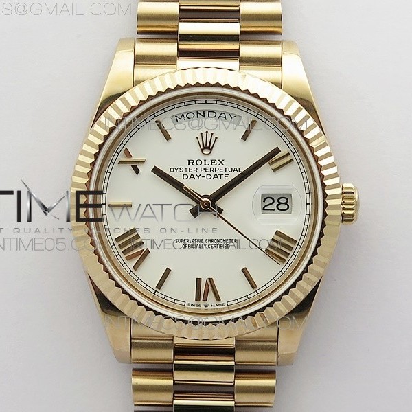 BP공장 롤렉스 데이데이트 40미리 로골 화이트다이얼 2836 Day-Date 40mm 228239 BP New Dial Version 904 RG White Roman Markers Dial on RG President Bracelet A2836