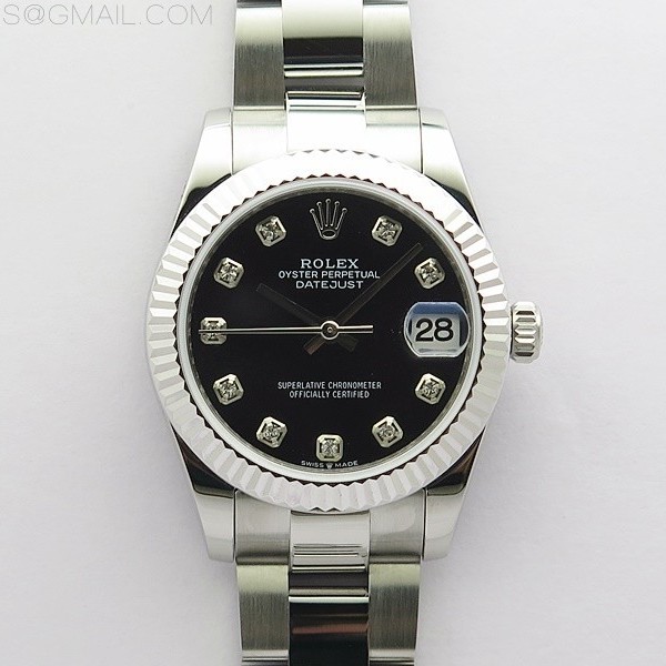 BP공장 롤렉스 데이저스트 31 블랙다이얼 2813무브 21600진동 Datejust 31mm 278273 SS BP Best Edition Black Crystal Markers Dial on Oyster Bracelet