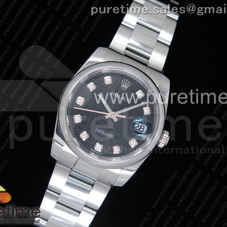 DJ공장 롤렉스 904 데이저스트36 스틸 블랙컴퓨터다이얼 돔베젤 오이스터브레이슬릿 DateJust 36 SS 116200 Polished Bezel Black Computer Dial on SS Oyster Bracelet A2836