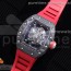 KV공장 RM055 V3 스켈레톤다이얼 러버 RM055 NTPT KVF Best Edition Skeleton Dial Black on Red Rubber Strap MIYOTA8215 V3