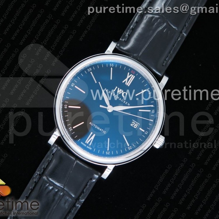 MK공장 V5 IWC 포르토피노 스틸 블랙다이얼 가죽스트랩 Portofino Automatic SS Black Dial on Black Leather Strap MIYOTA 9015