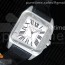 KZ공장 까르띠에 산토스100 라지 스틸 화이트다이얼 가죽스트랩 Santos 100 38mm SS White Dial on Pink Leather Strap A2824