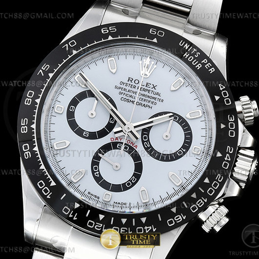 CLEAN공장 롤렉스 세라믹 데이토나 화이트다이얼 브레이슬릿 클린공장 Daytona 116500 Clean 1:1 Best Edition 904L SS Case and Bracelet White Dial SA4130