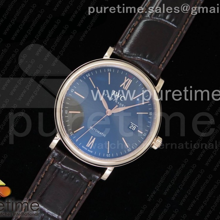 MK공장 V5 IWC 포르토피노 로즈골드금장 챠콜다이얼 가죽스트랩 Portofino Automatic RG Gray Dial on Brown Leather Strap MIYOTA 9015