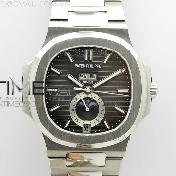 V9공장 노틸러스 애뉴얼캘린더 블랙다이얼 Nautilus 5726 V9F Best Edition Black Dial Working Annual Calendar SS BRACELET A.324