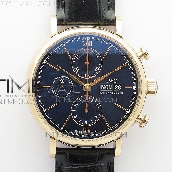 ZF공장 포르토피노 로골 블루다이얼 가죽스트랩 Portofino IW391022 RG ZF 1:1 Best Edition Blue Dial on Black leather strap A7750