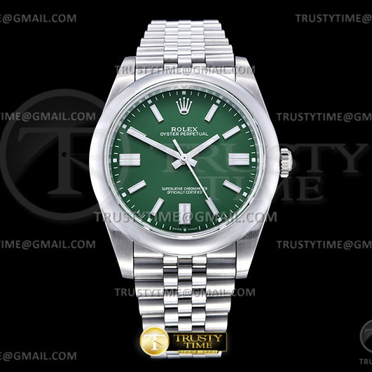 GM공장 롤렉스 오이스터퍼페츄얼 41 스틸 그린 다이얼 바인덱스 쥬빌레브레이슬릿 VR3230 GMF Rolex Oyster Perpetual 41 Green Dial Jubilee Braelet