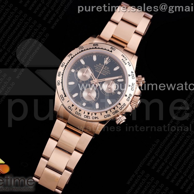 TW공장 데이토나 로골 블랙다이얼 4130 Daytona RG TWF RG Bezle Black Dial on RG Brcelet A4130