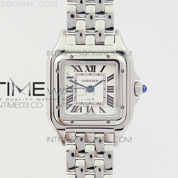 8848공장 까르띠에 팬더 시크릿 레이디즈 22MM 스틸 화이트다이얼 브레이슬릿 PANTHÈRE SECRETE LADIES 22MM SS WHITE DIAL ON SS BRACELET RONDA QUARTZ