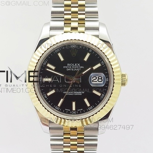 BP공장 V2 롤렉스 데이저스트2 콤비 블랙다이얼 바인덱스 Rolex DateJust2 SS&YG Black Dial Bar Index 신형브레스렛