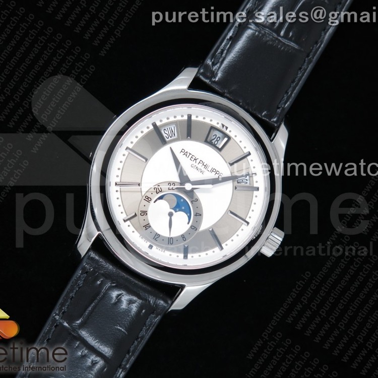 GR공장 파텍필립 애뉴얼 캘린더 화이트다이얼 가죽스트랩 Annual Calendar 5205G White Dial on Black Leather Strap A324