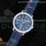 ZF공장 예거르쿨트르 랑데뷰 블루텍스쳐다이얼 다이어베젤 가죽스트랩 Rendez-Vous Night & Day SS Blue Textured Dial Diamonds Bezel on Blue Leather Strap A898