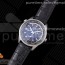 ZF공장 예거르쿨트르 폴라리스 지오그래픽 블루다이얼 가죽스트랩 Polaris Geographic SS Blue Textured Dial on Black Leather Strap A936