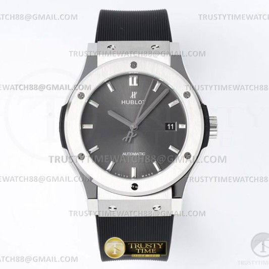 JJ+공장 위블로 클래식퓨전 42MM 그레이다이얼 블랙러버스트랩 제이제이플러스 Classic Fusion Bang 42mm SS/RU Grey JJ+F A1110