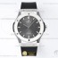 JJ+공장 위블로 클래식퓨전 42MM 그레이다이얼 블랙러버스트랩 제이제이플러스 Classic Fusion Bang 42mm SS/RU Grey JJ+F A1110