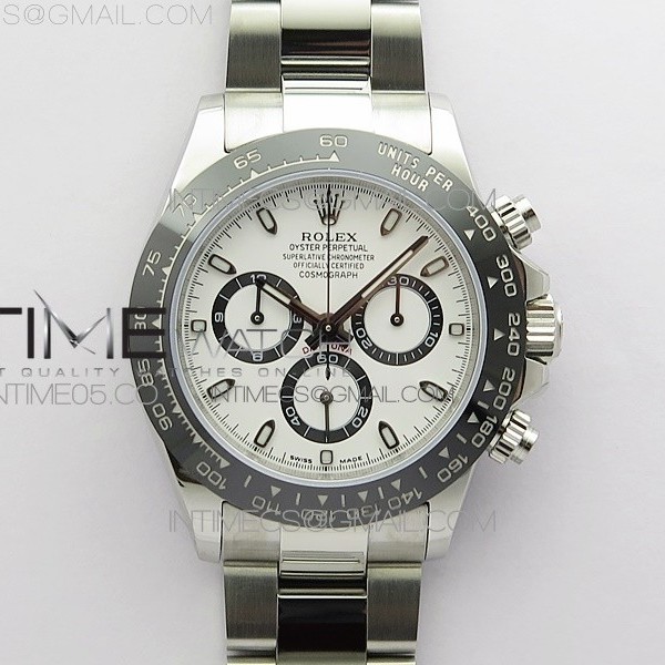 VR공장 V2 롤렉스 세라믹 데이토나 화이트 7750무브먼트 Daytona 116500 VRF 1:1 Best Edition White Dial on SS Bracelet A7750 V2