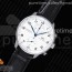 ZF공장 IWC 포르투기저 크로노그래프 150주년 화이트다이얼 Portugieser Chronograph Edition “150 Years” IW371602 White Dial on Black Leather Strap A7750 (Slim Movement)