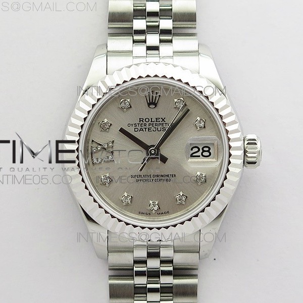 BP공장 롤렉스 데이저스트 28 실버다이얼 2671 Datejust 28mm 279174 SS BP Best Edition Silver Star Crystal Markers Dial on SS Jubilee Bracelet ETA2671