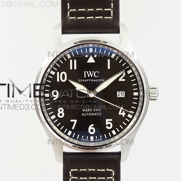 MK공장 V2 IWC 파일럿 마크18 스틸 브라운다이얼 가죽스트랩 MARK XVIII ANTOINE DE SAINT EXUPÉRY IW327003 SS Brown Leather MIYOTA 9015