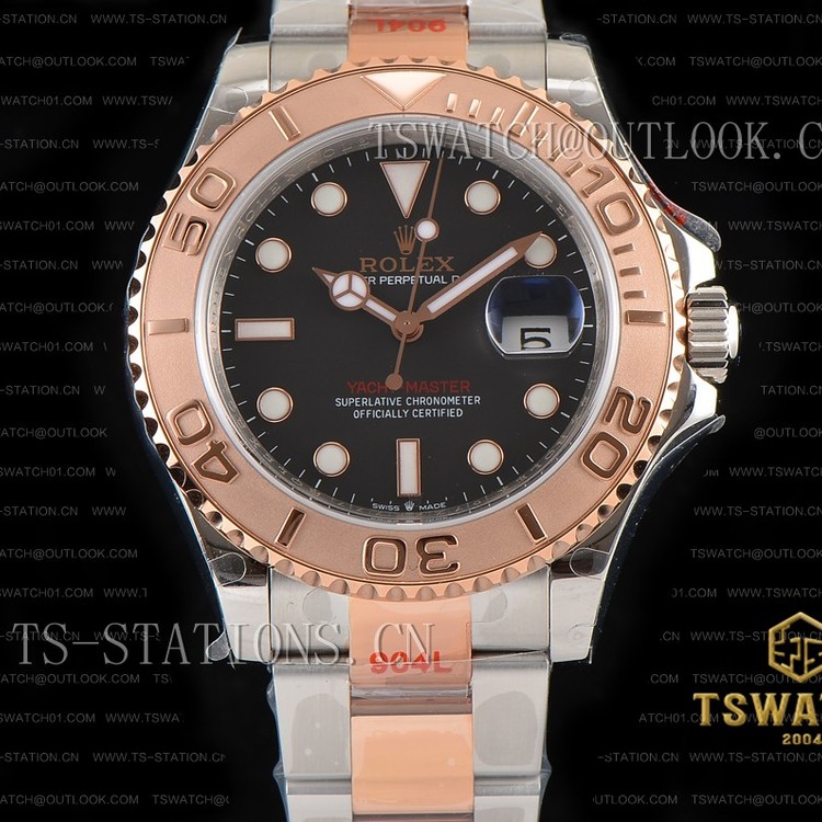 GM공장 롤렉스 요트마스터 로골콤비 블랙다이얼 브레이슬릿 Yacht-Master GMF 1:1 904 Steel RG Super Clone SA3235