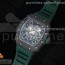 KV공장 V3 리차드밀 RM035-02 스켈레톤다이얼 러버스트랩 RM035-02 Skeleton Dial Green on Green Rubber Strap MIYOTA8215 V3