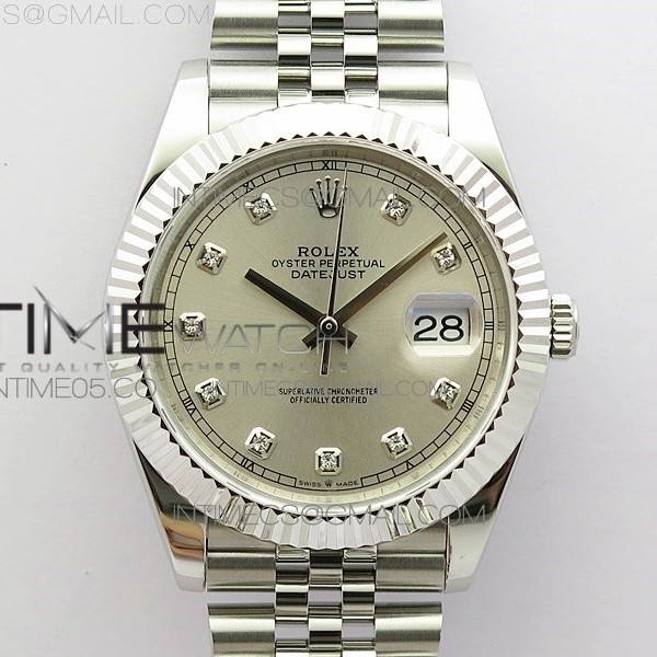 BP공장 롤렉스 데이저스트 41 실버다이얼 브레이슬릿3235 DateJust 41 126334 SS New Version Silver Crystals Markers Dial on Jubilee Bracelet