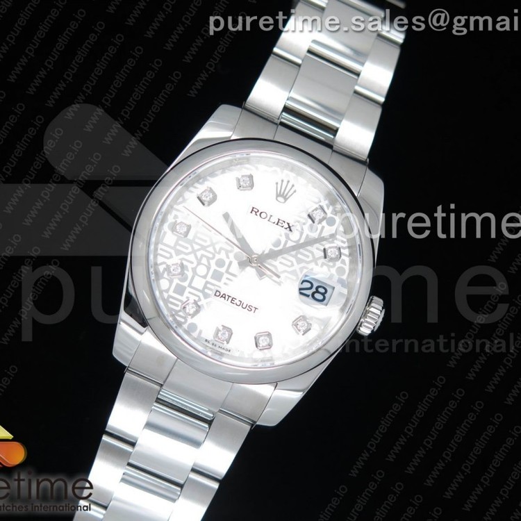DJ공장 롤렉스 904 데이저스트36 스틸 컴퓨터다이얼 돔베젤 오이스터브레이슬릿 DateJust 36 SS 116200 Polished Bezel Silver Computer Dial on SS Oyster Bracelet A2836