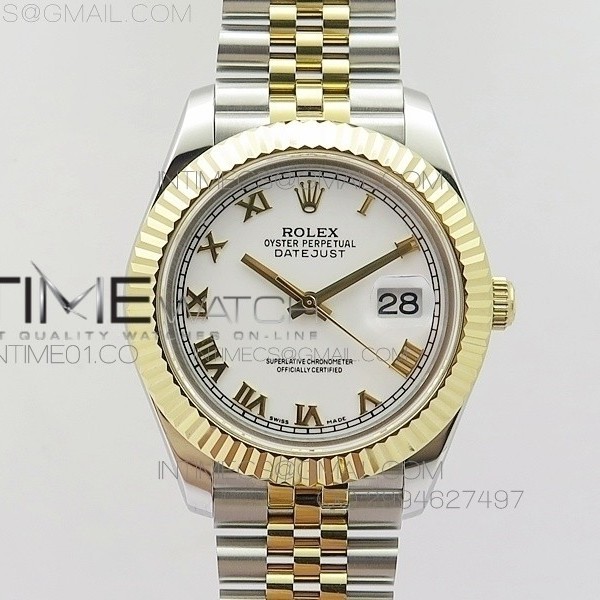 BP공장 V2 롤렉스 데이저스트2 콤비 화이트다이얼 로만인덱스 Rolex DateJust2 SS&YG White Dial Roman Index 신형브레스렛