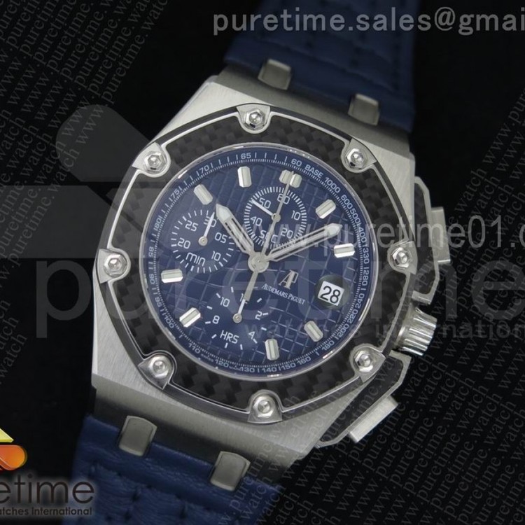JF공장 오데마피게 로얄오크오프쇼어 크로노그래프 44mm 청판 파블로 한정판 Audemars Piguet Royal Oak Offshore Chronograph 44mm Blue Juan Pablo Montaya Limited Edition