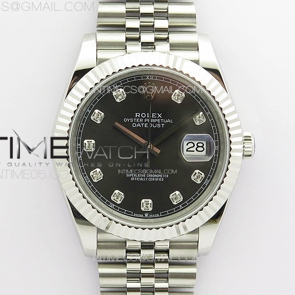 VR공장 롤렉스 데이저스트 41 그레이다이얼 3235 DateJust 41MM 126334 904L SS VRF 1:1 Best Edition Gray Dial Crystals Markers on SS Jubilee Bracelet A3235