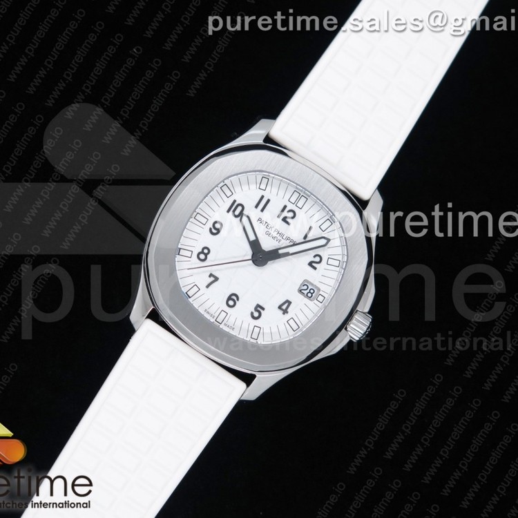 JJ공장 파텍필립 아쿠아넛 5067 스틸 화이트다이얼 화이트러버스트랩 Aquanaut 5067A SS Bezel White Textured Dial on White Rubber Strap AE23